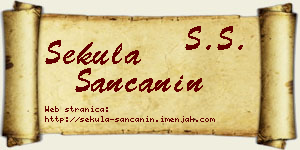 Sekula Sančanin vizit kartica